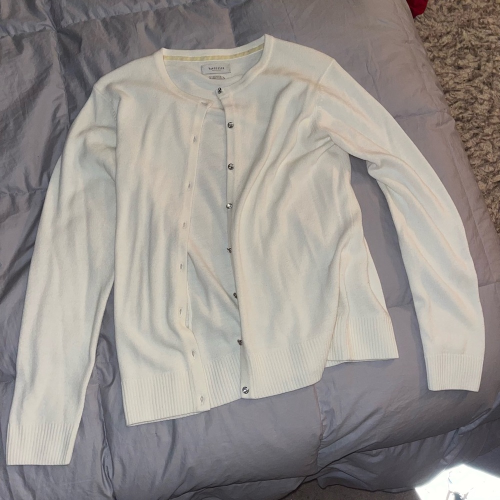 White cardigan